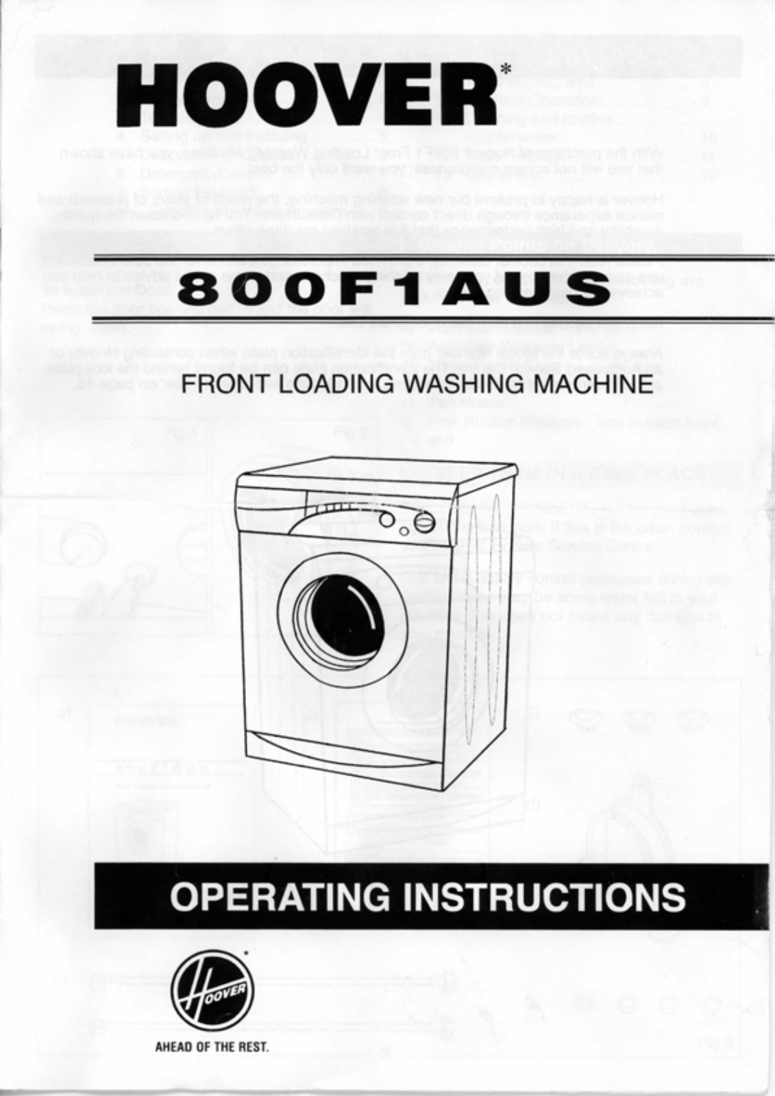 Hoover 800F1AUS User Manual