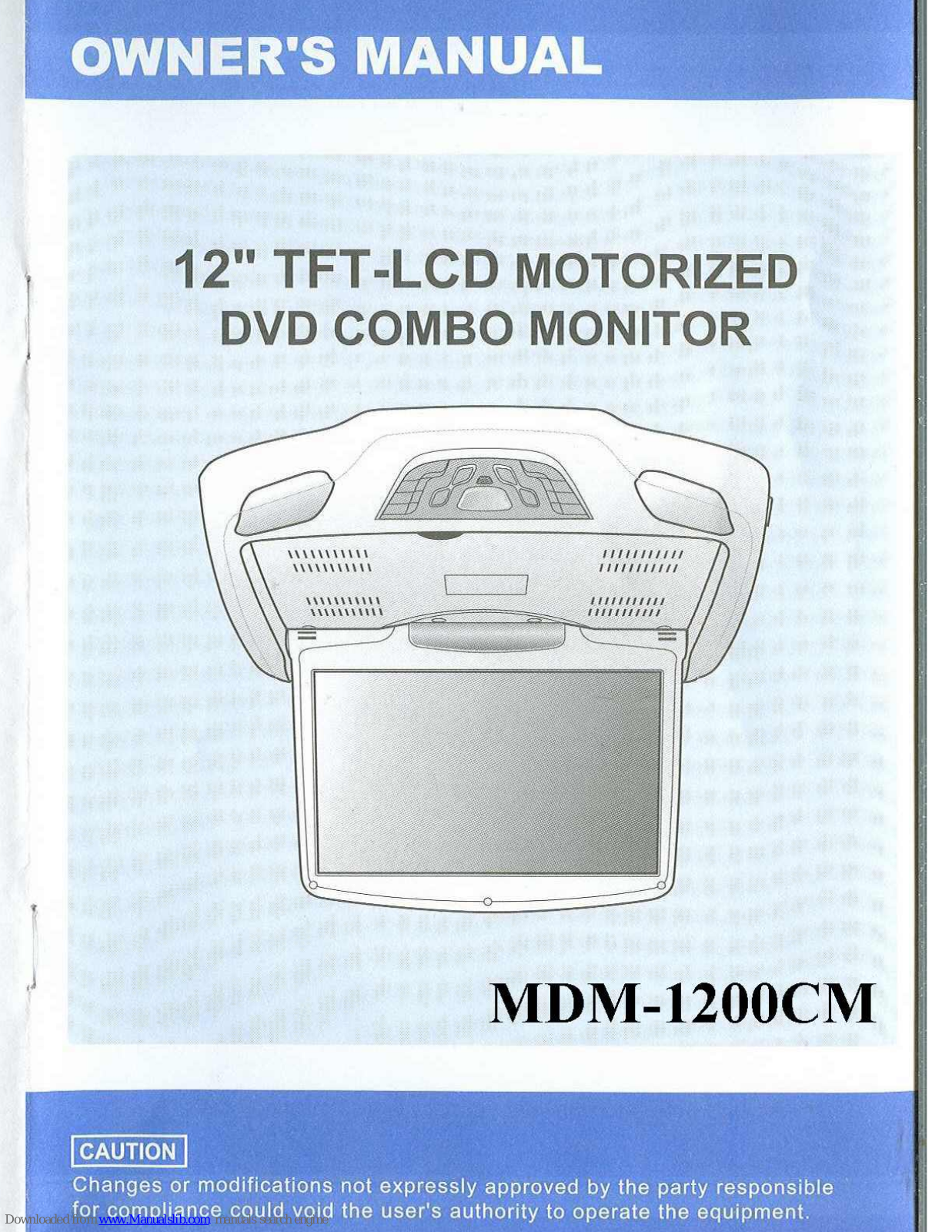 Power Acoustik MDM-1200CM Owner's Manual