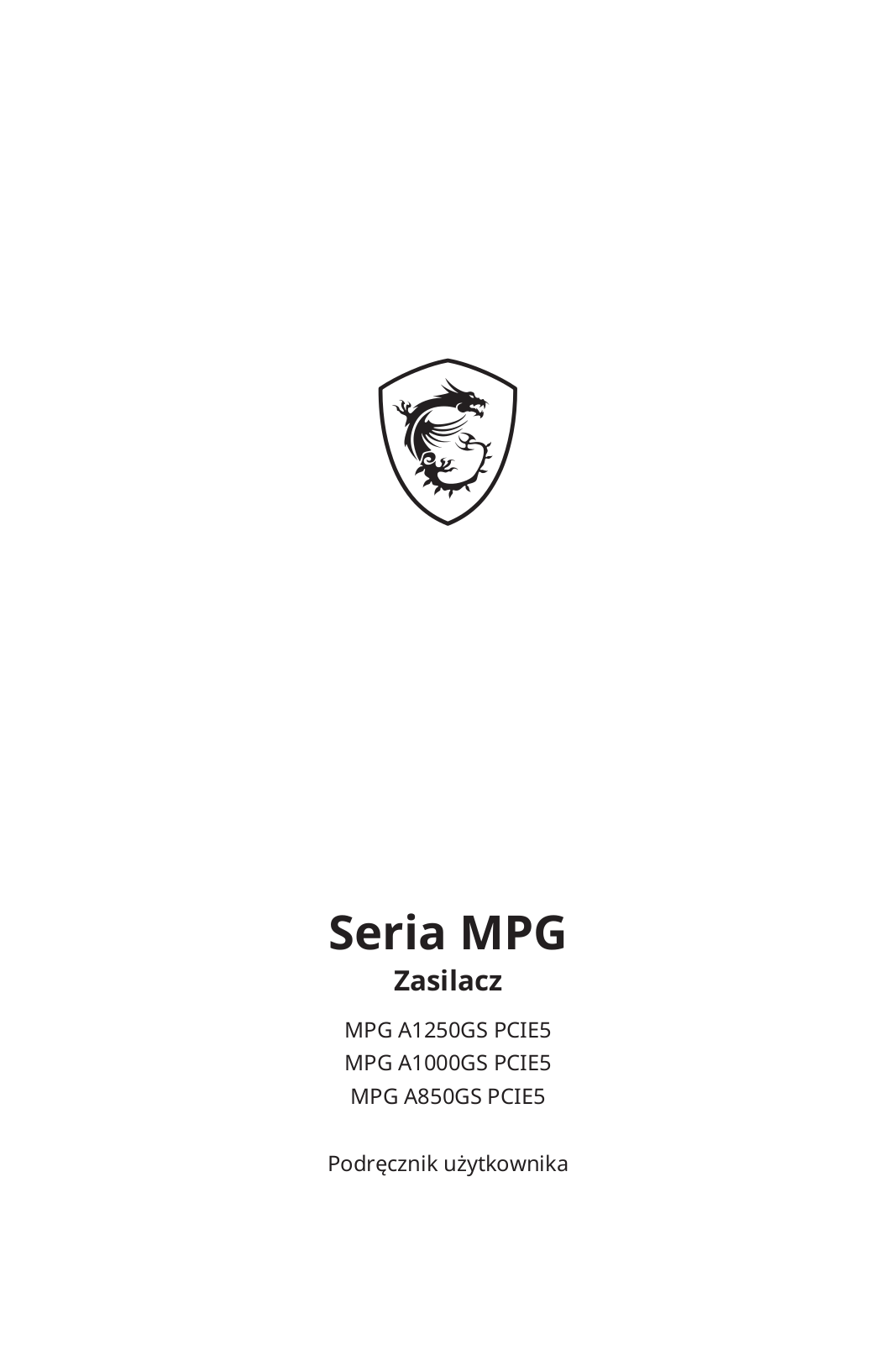 MSI MPG A1000GS, MPG A1250GS User guide - ManualMachine.com
