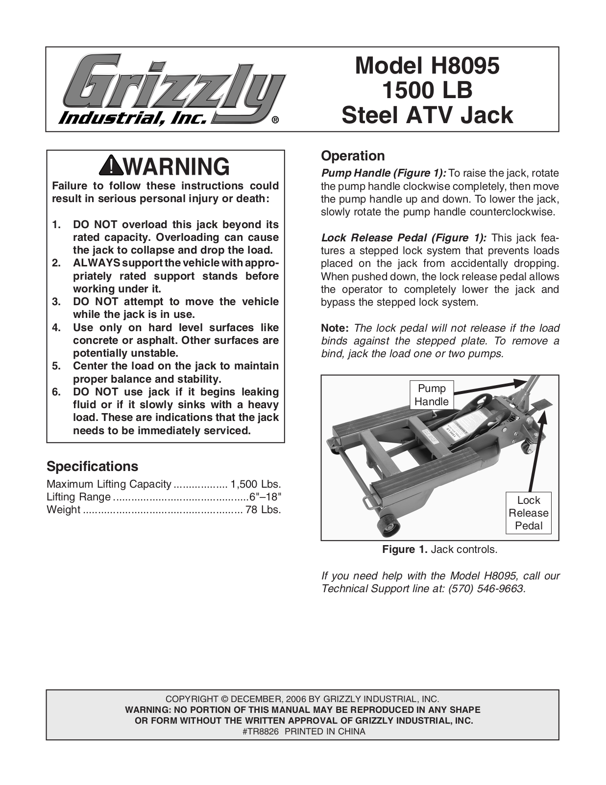 Grizzly H8095 User Manual