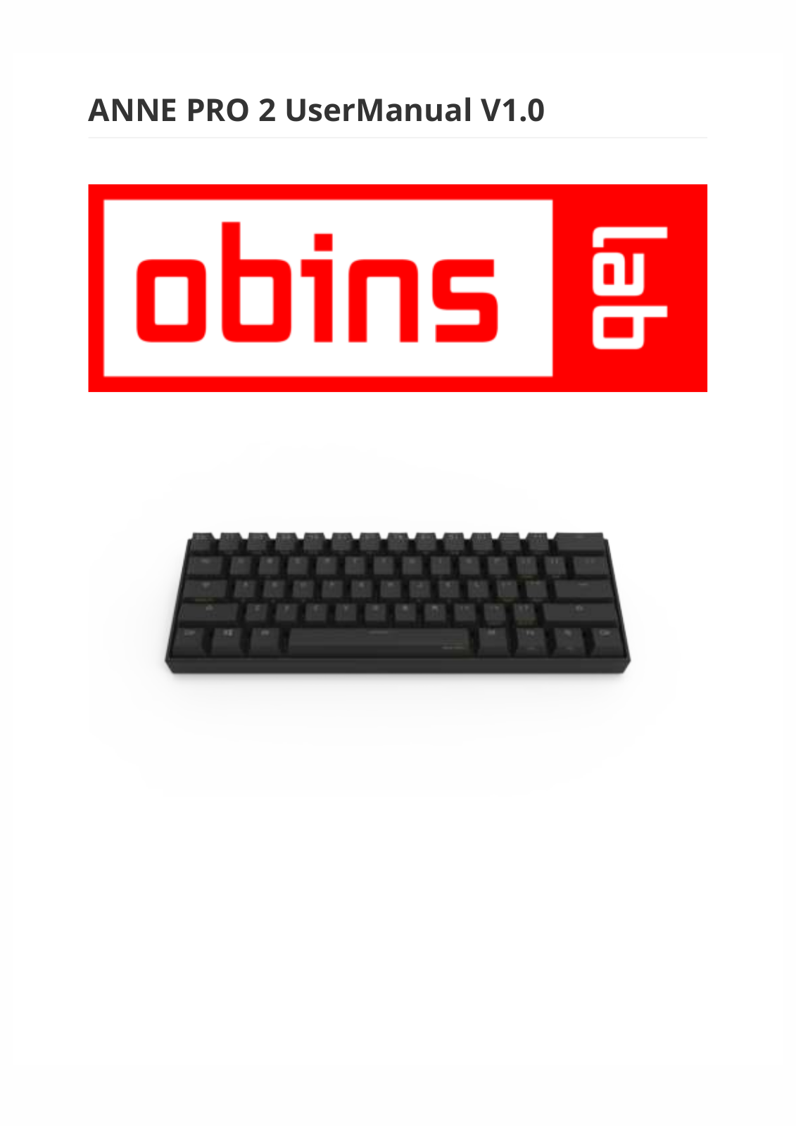 Obinslab ANNE PRO 2 User Manual