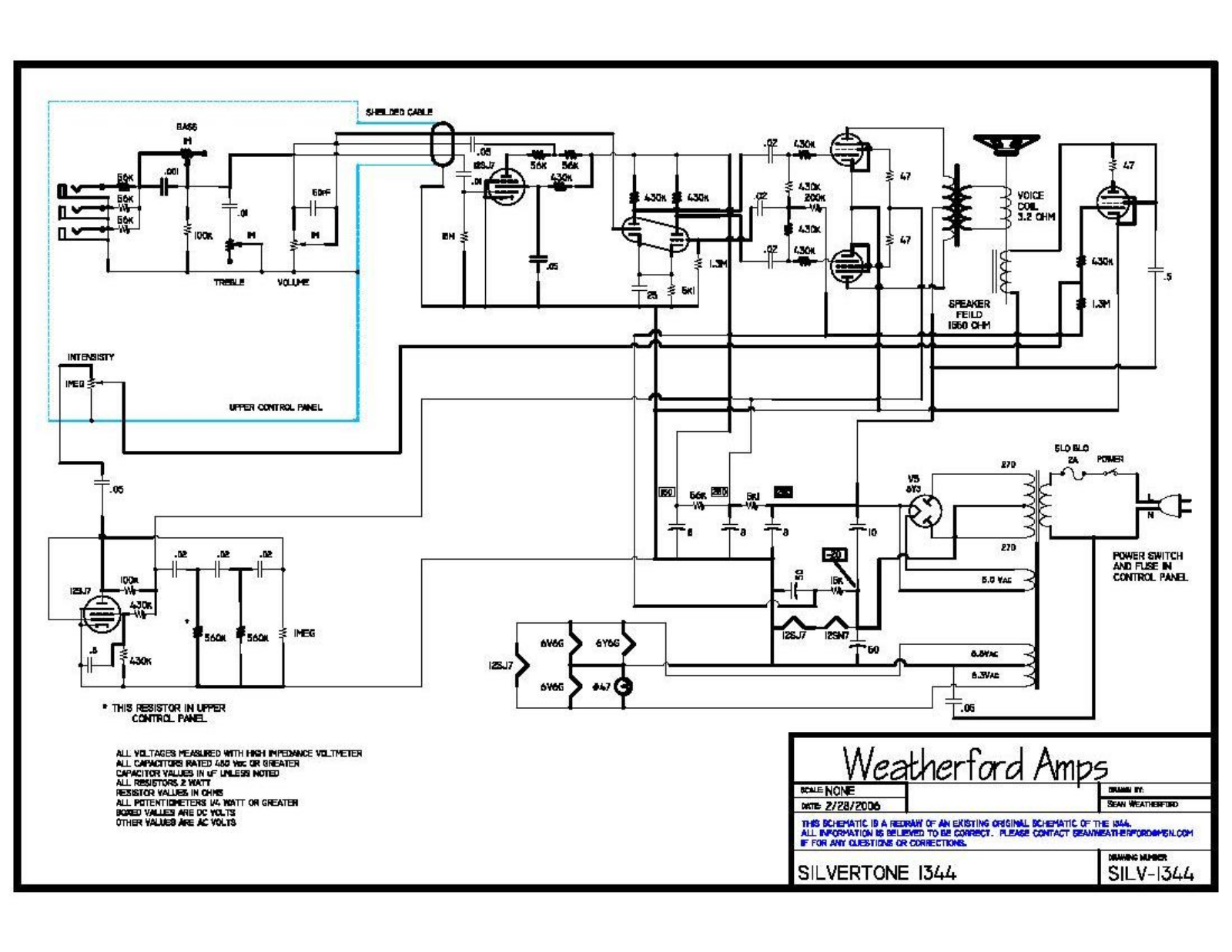 Silvertone 1344 schematic