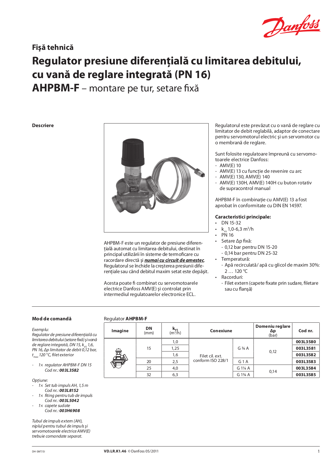 Danfoss AHPBM-F Data sheet