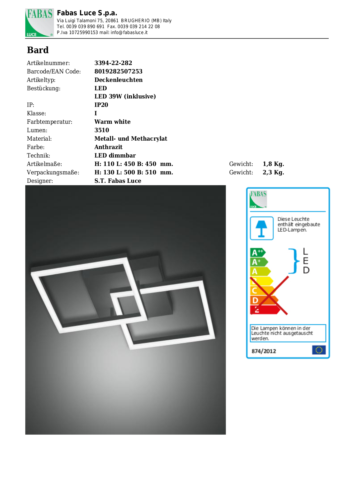 Bard 3394-22-282 User Manual