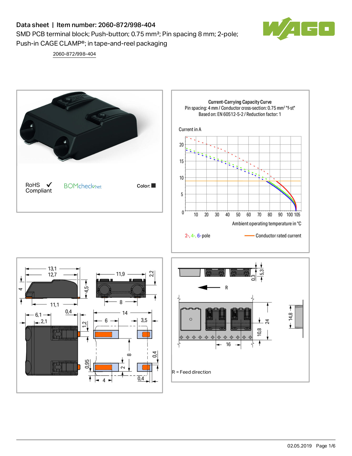 Wago 2060-872/998-404 Data Sheet