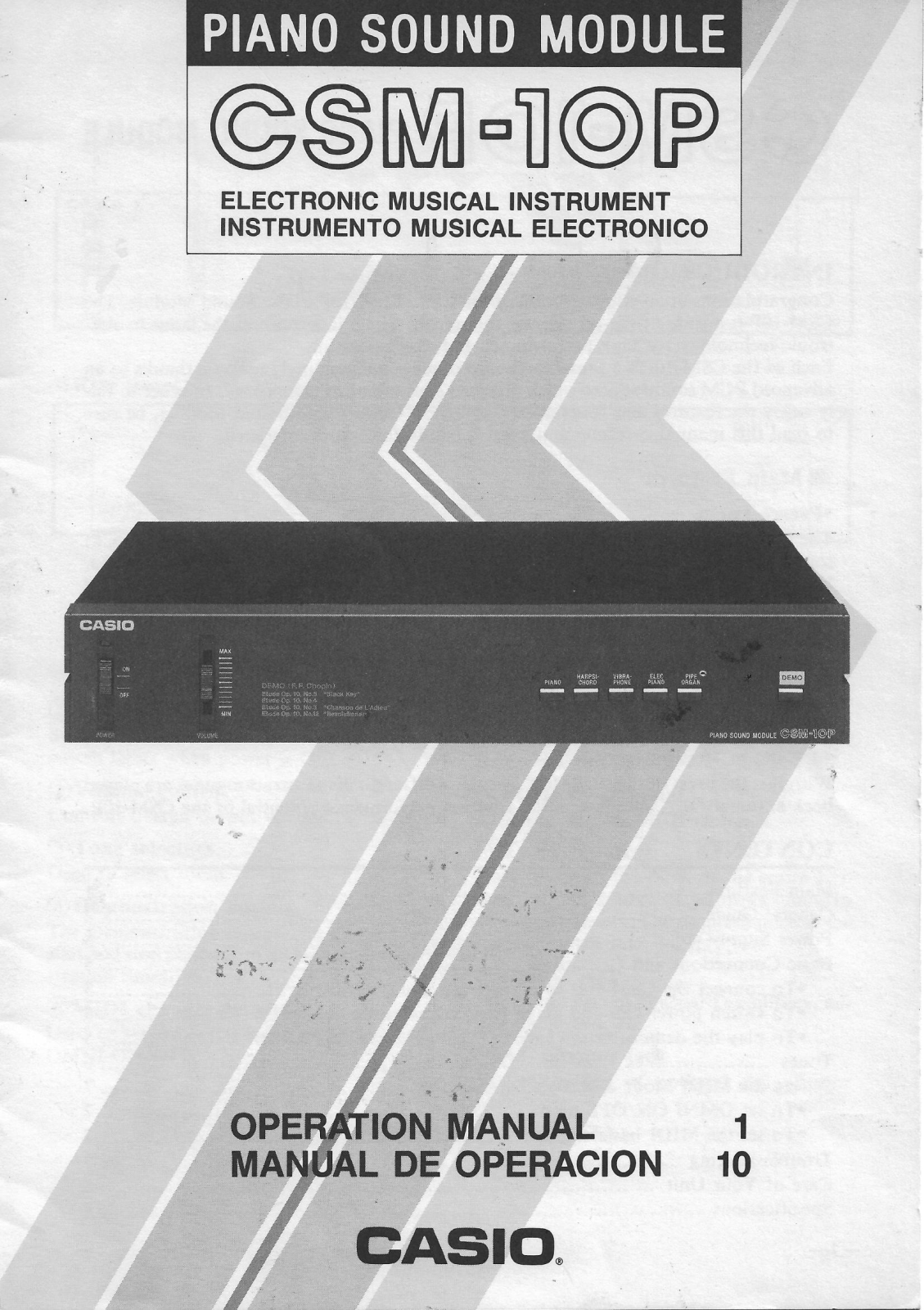 Casio CSM-10P User Manual