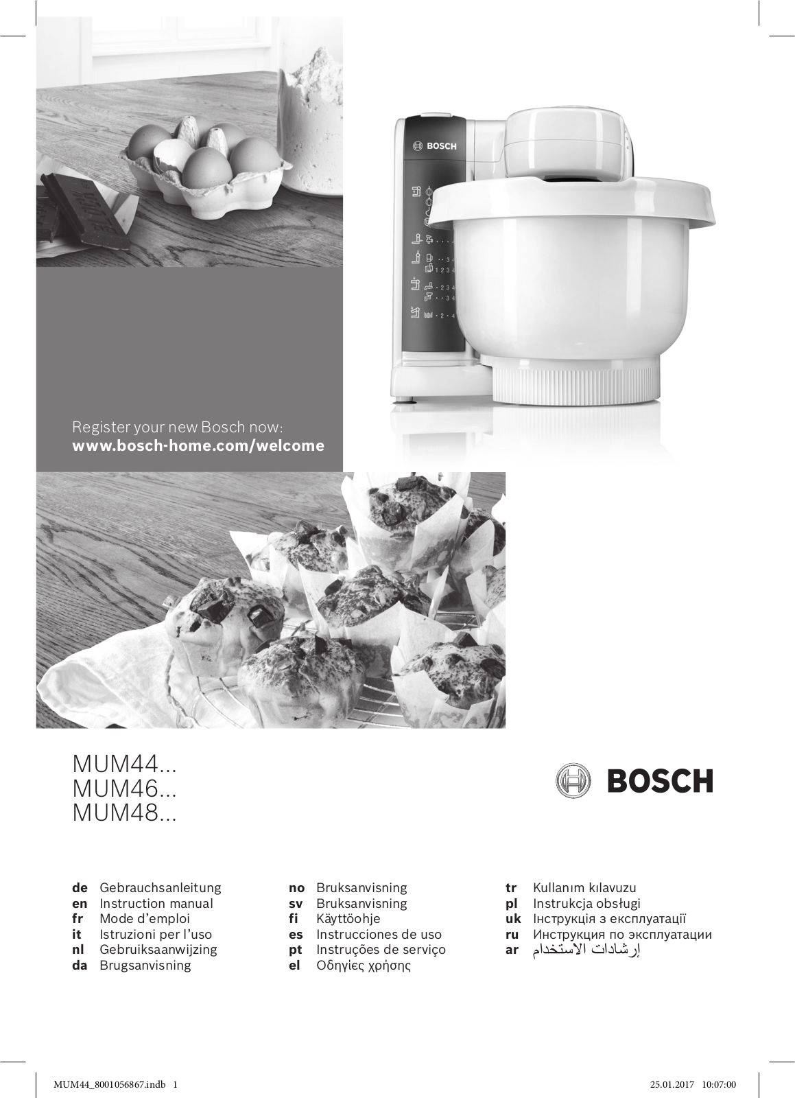 Bosch MUM4407 User Manual