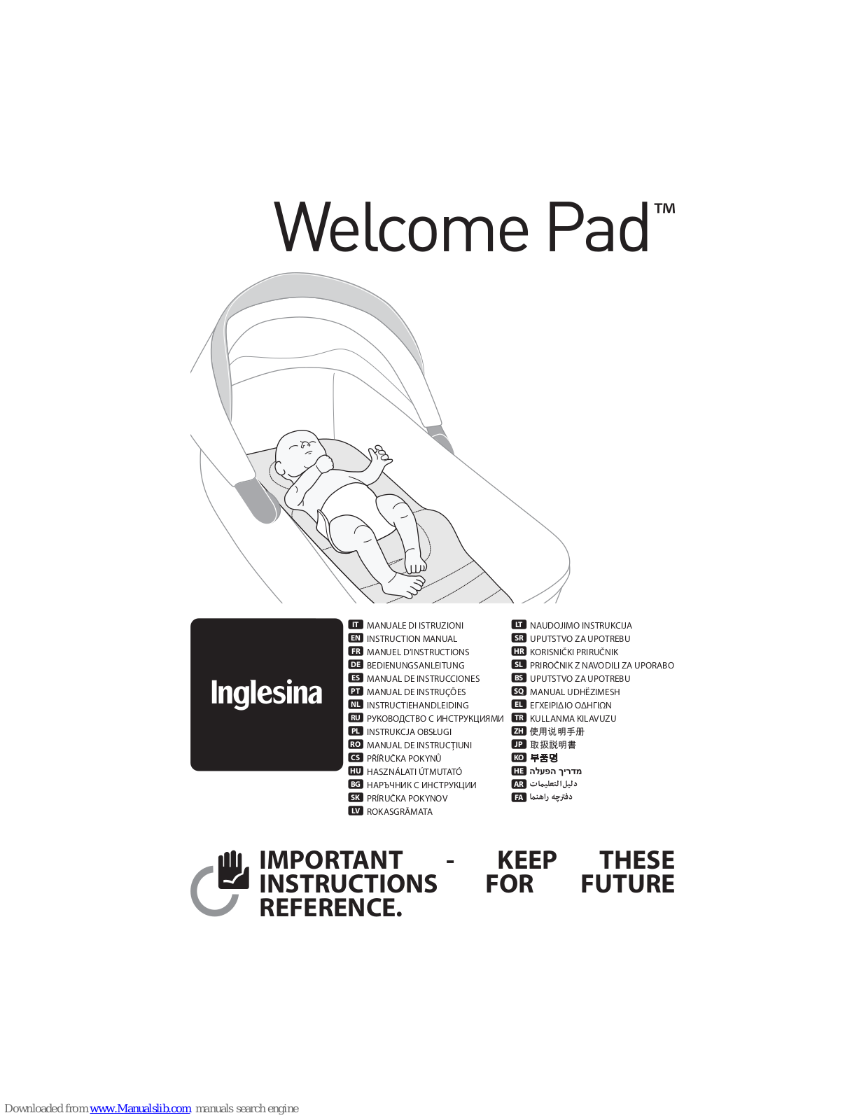 Inglesina Welcome Pad Instruction Manual