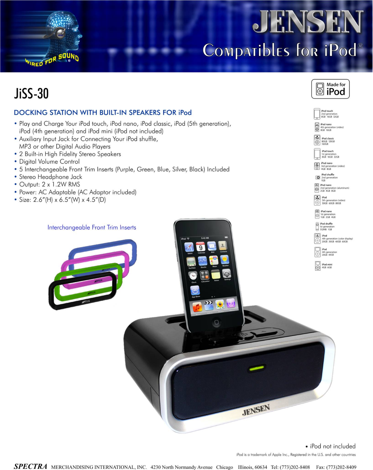 Jensen JISS-30 User Manual