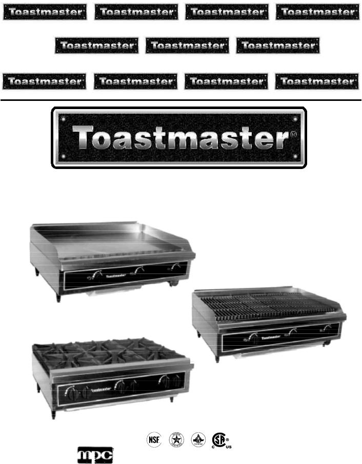 Toastmaster TMDG36, TMDC48, TMDG48, TMDC24, TMDC36 Manual