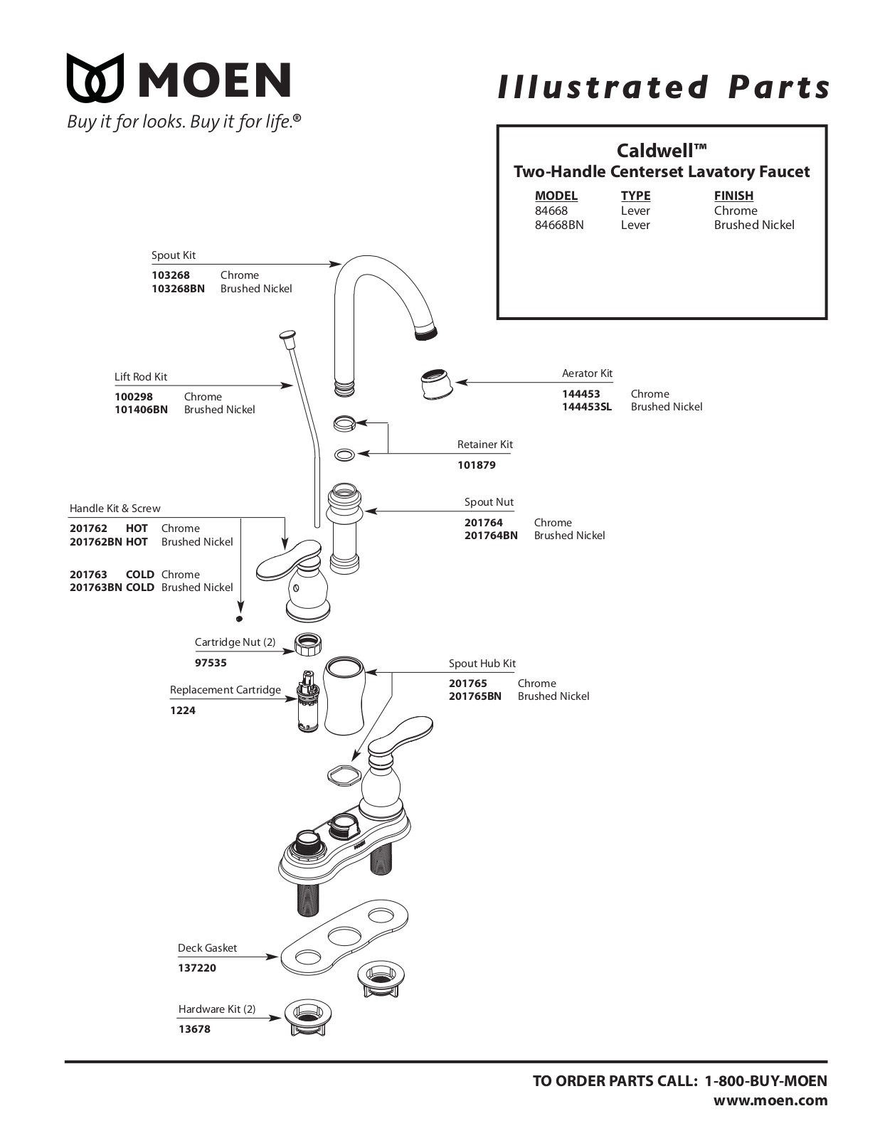 Moen 84668BN User Manual