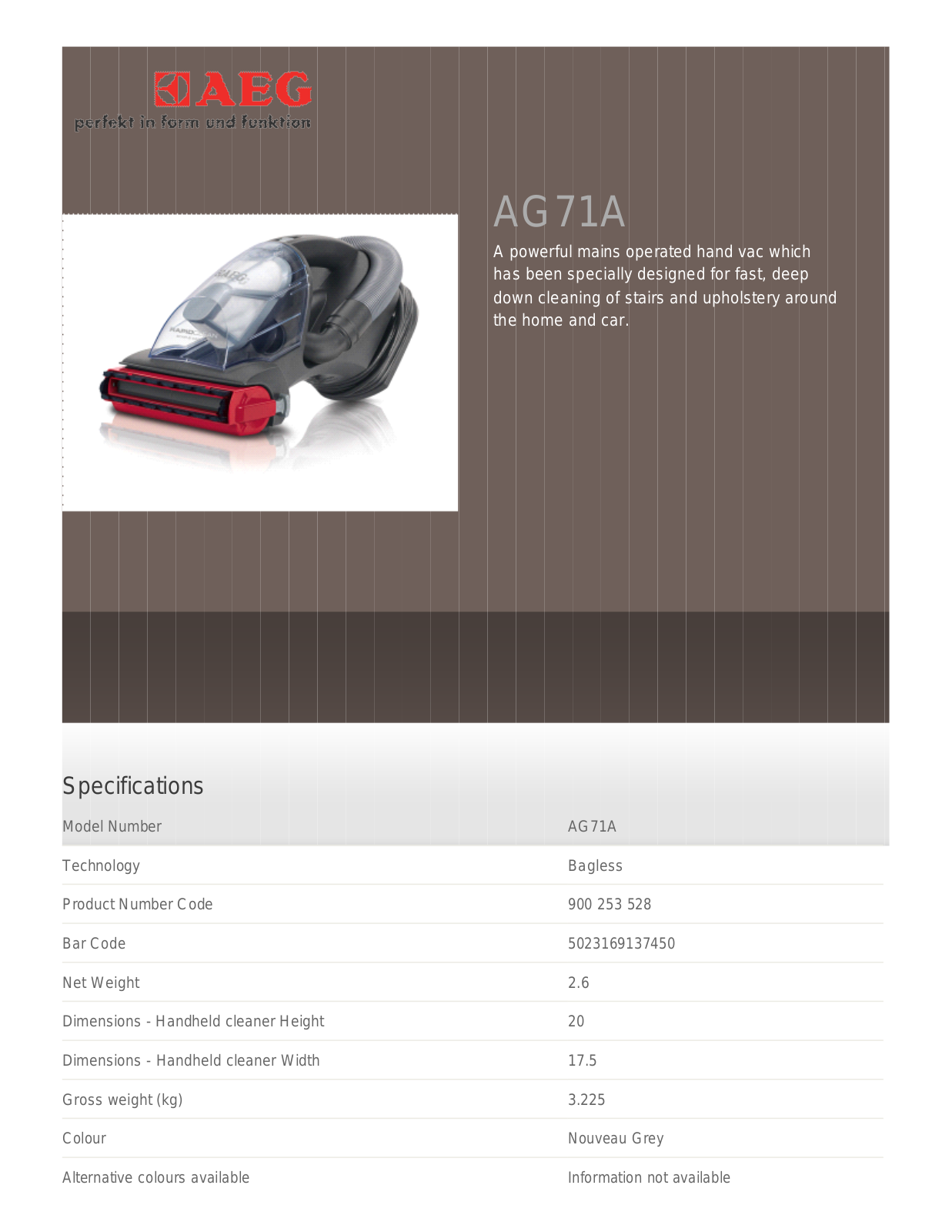 AEG AG6106WD User Manual