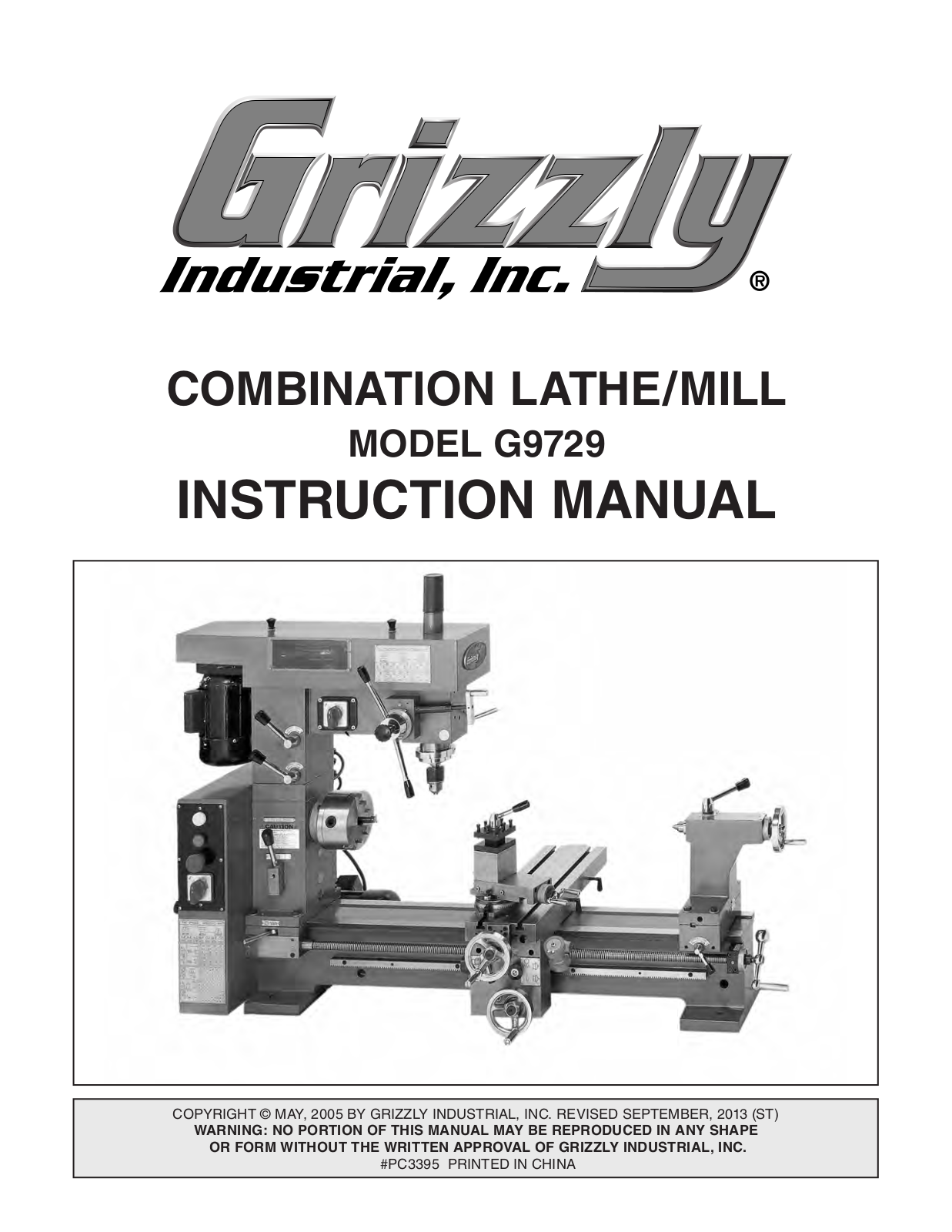 Grizzly G9729 User Manual