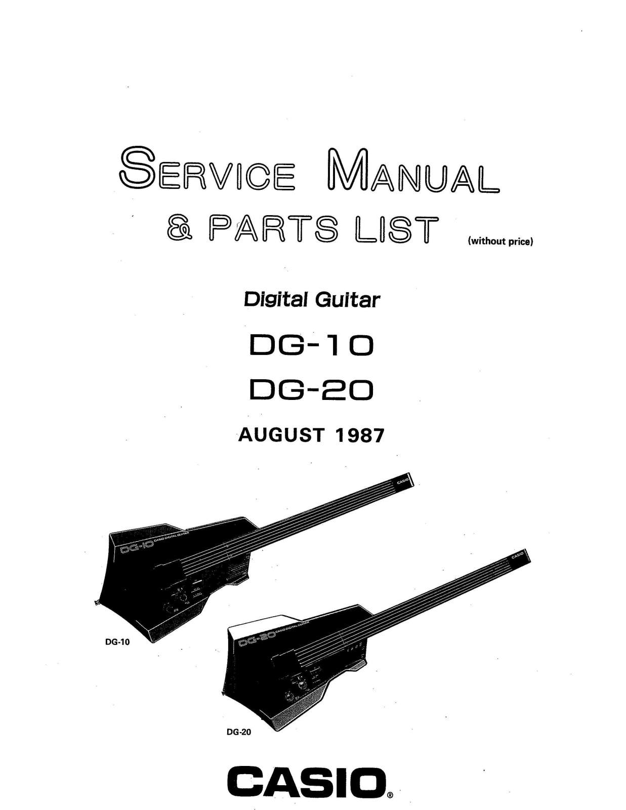 Casio DG-20 User Manual