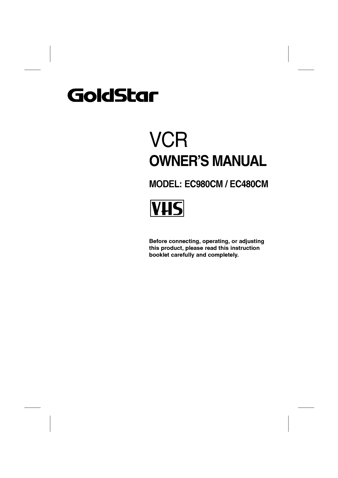 LG EC980CM, EC480CM Manual