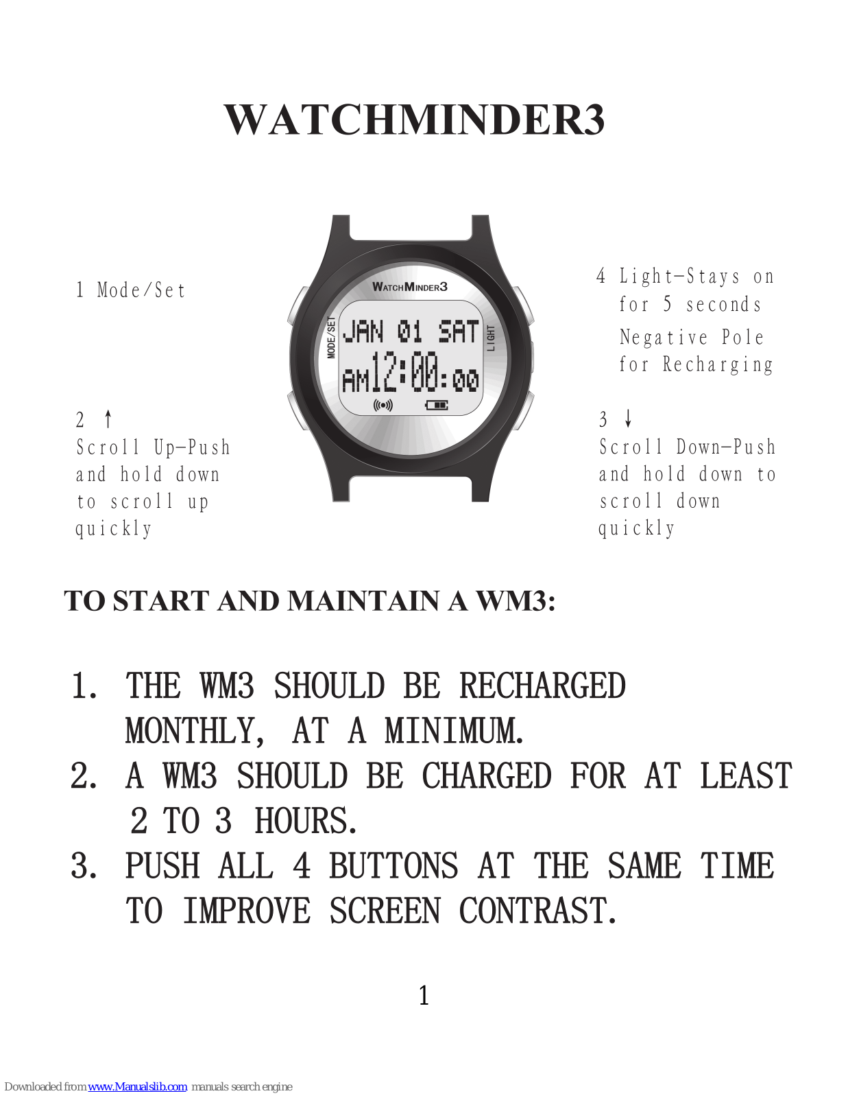 WatchMinder WM3 User Manual