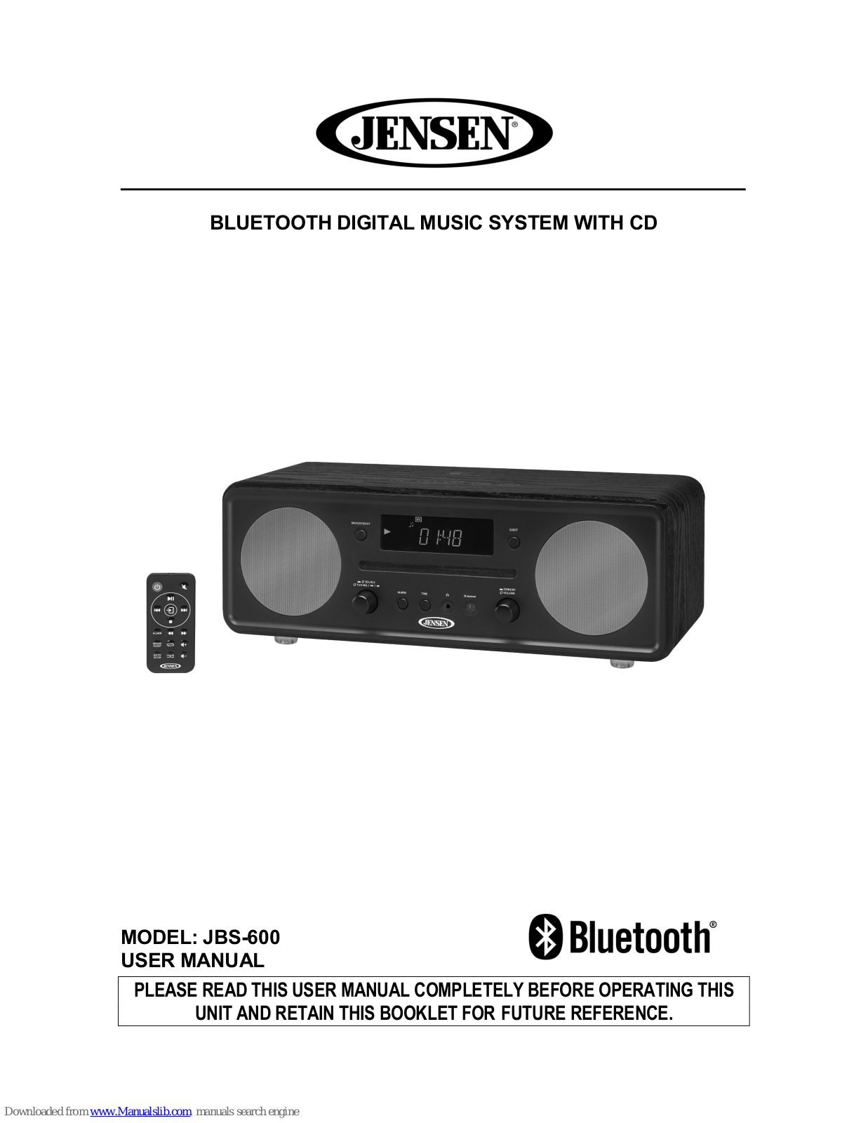 Jensen JBS-600 User Manual - ManualMachine.com