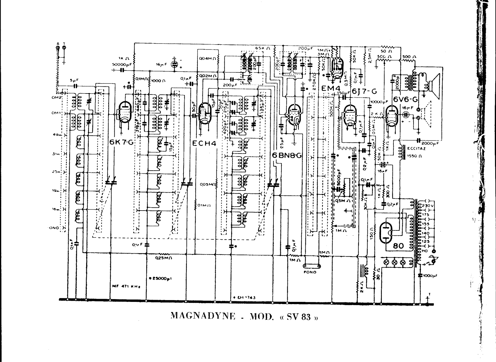 Magnadyne SV83 Schematic