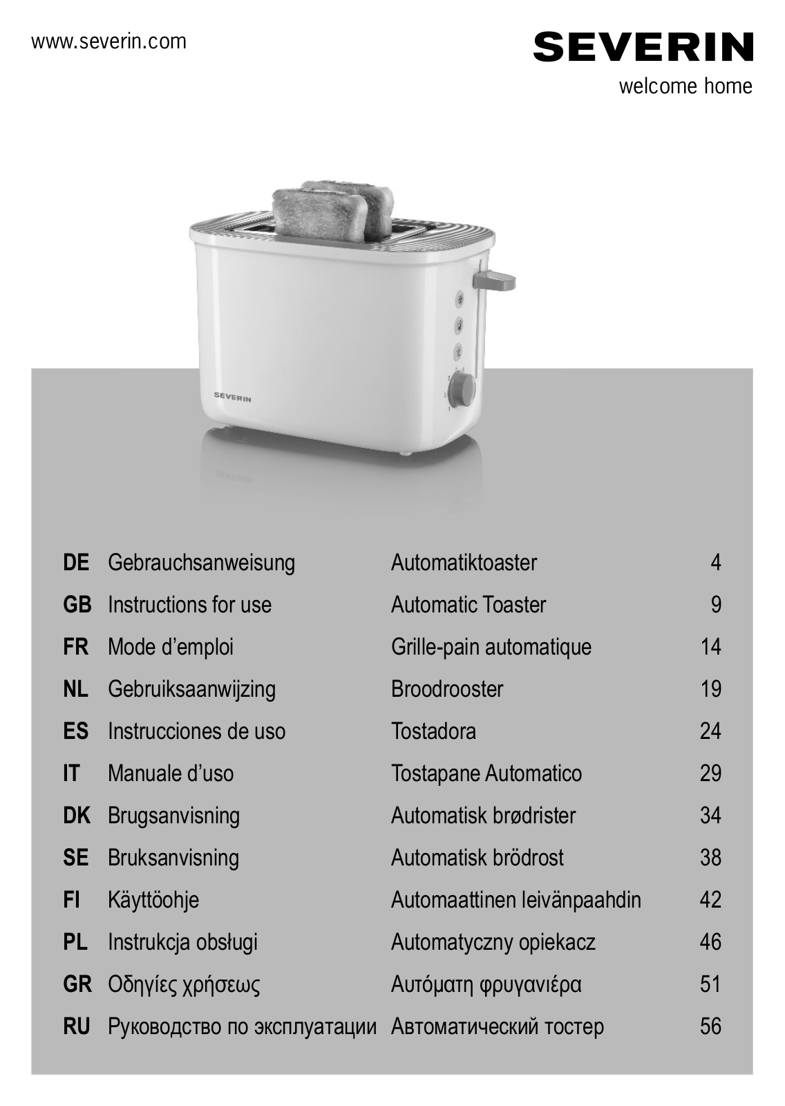 Severin AT 2214, AT 2212, AT 2213 User Manual