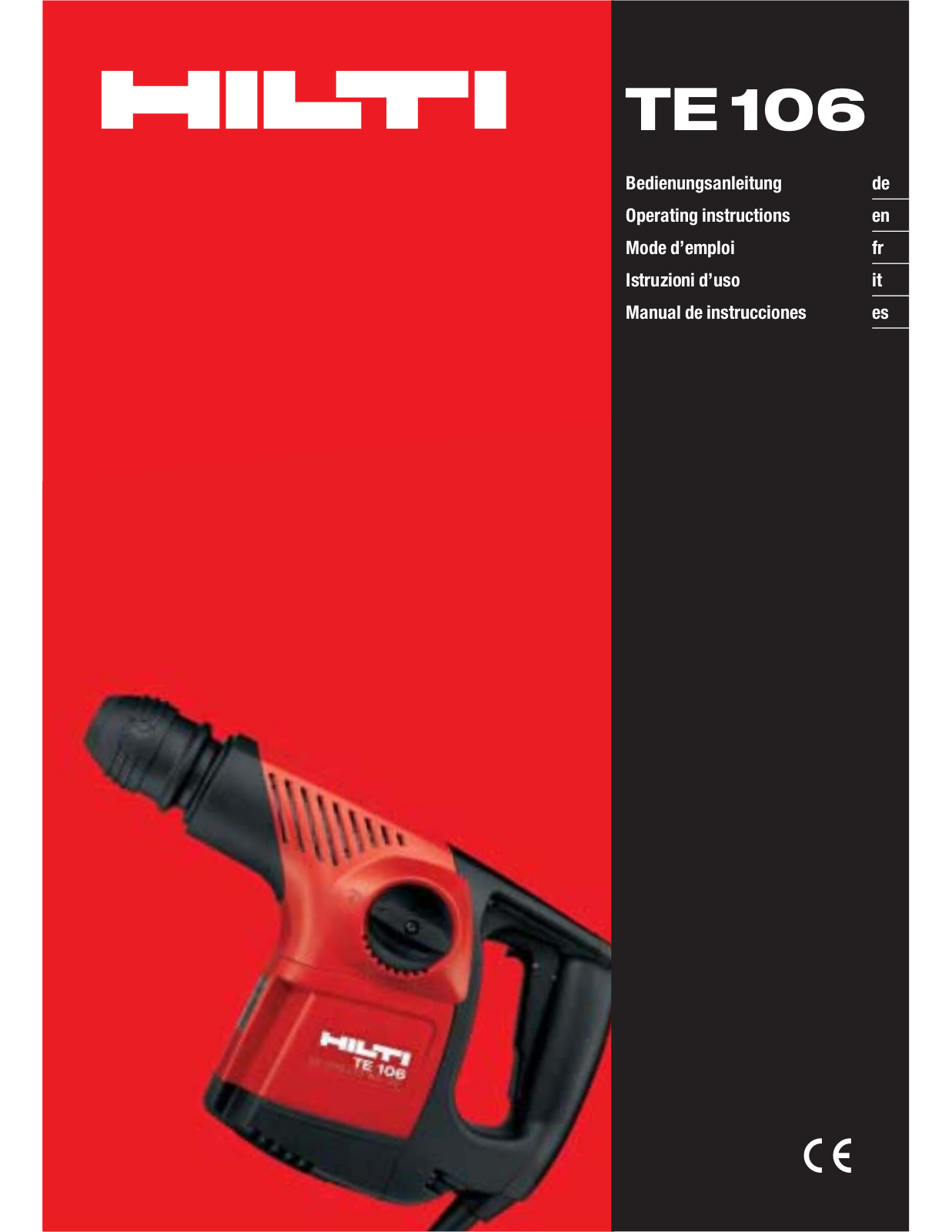 Hilti TE 106 User Manual