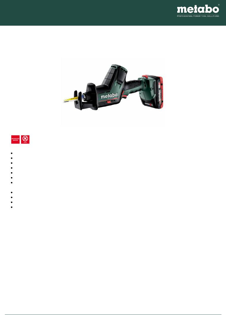 Metabo SSE 18 LTX BL Compact User Manual