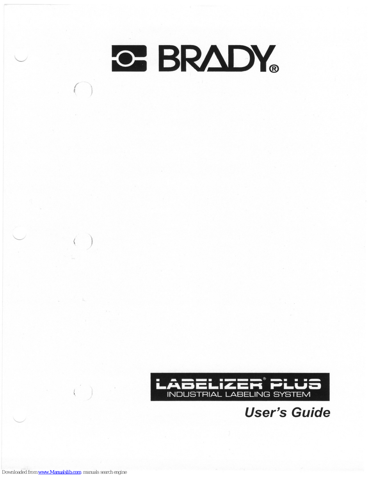 Brady LABELIZER PLUS User Manual