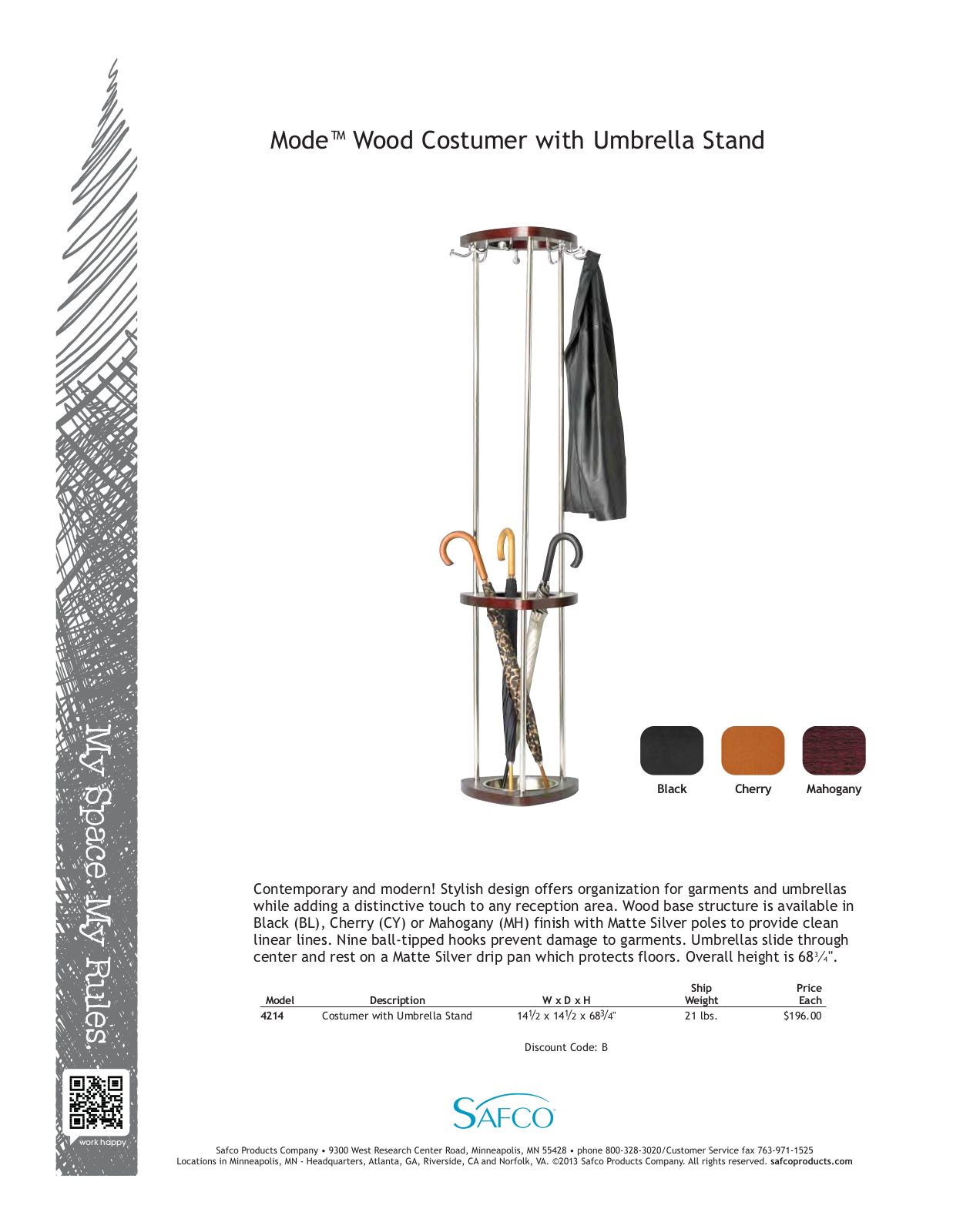 Safco 4214MH User Manual