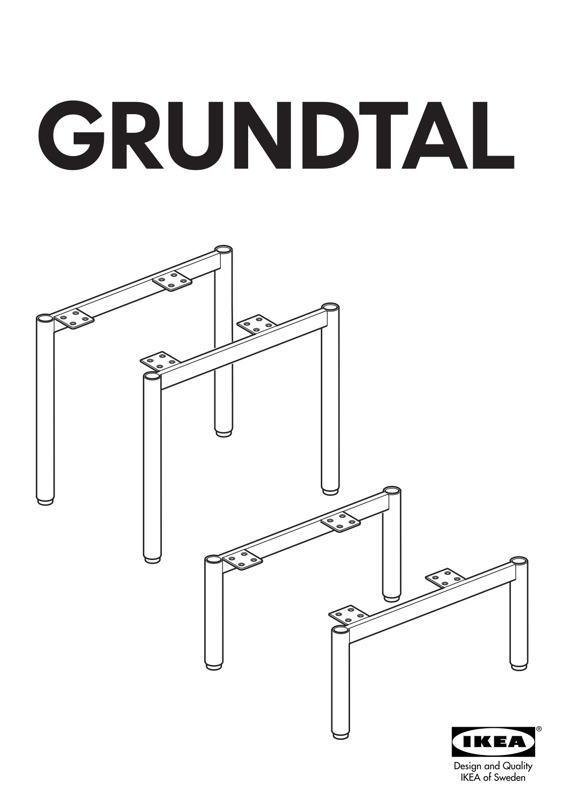IKEA GRUNDTAL LEGS Assembly Instruction