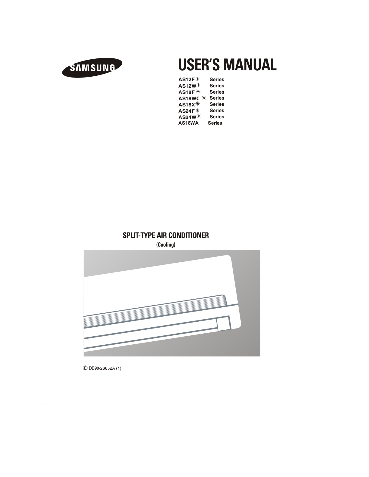 Samsung AS18WC, AS18XB, AS12WA, AS18FA, AS18WCD User Manual