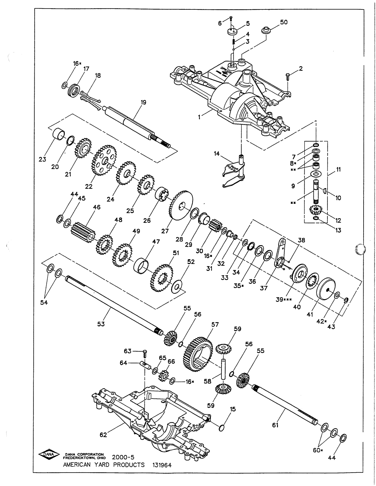 Dana 2000-5 Parts List