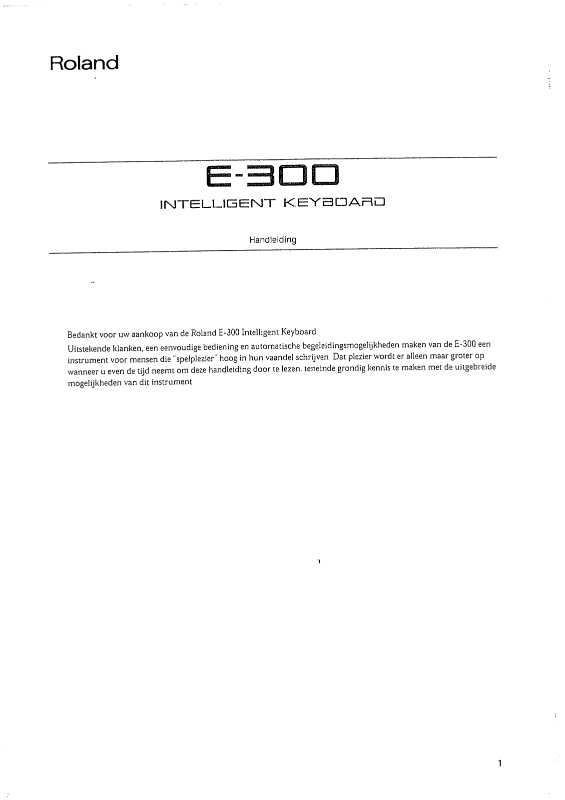 Roland E-300 MIDI IMPLEMENTATION