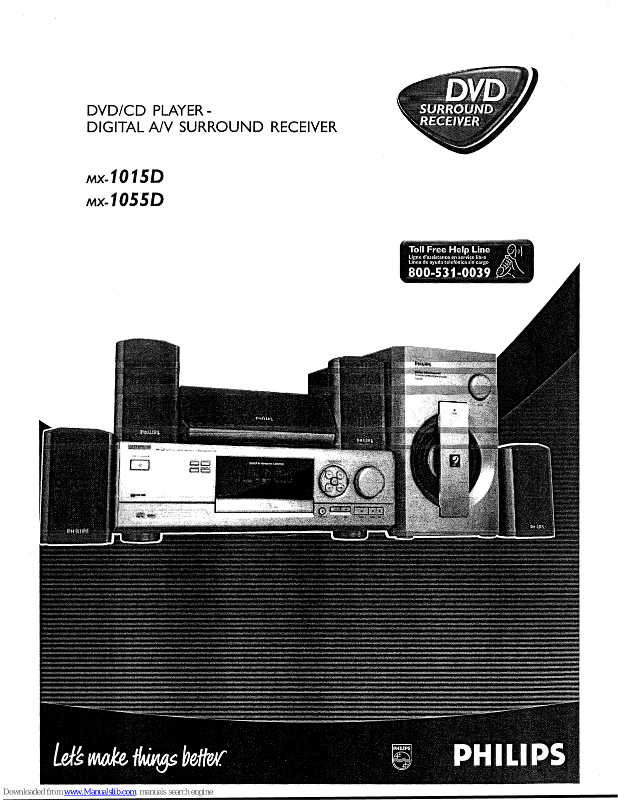 Philips MX1015D3799, MX1015D37, MX-1055D User Manual