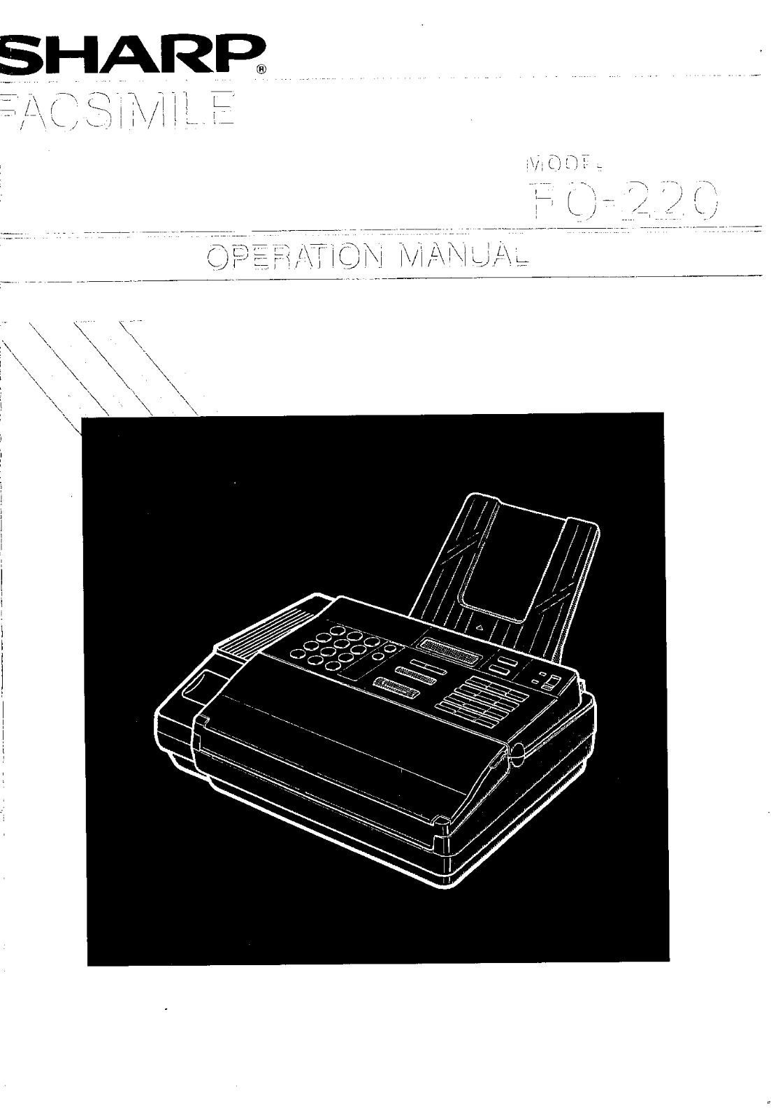 Sharp FO-220 Operating Manual