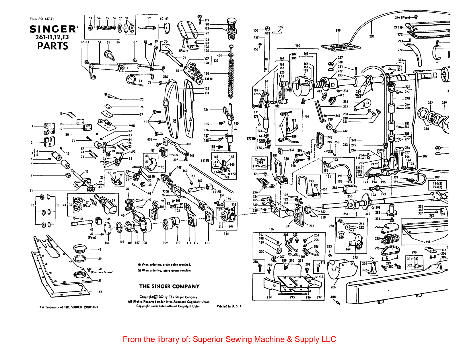 Singer 261-11, 261-12, 261-13 User Manual - ManualMachine.com