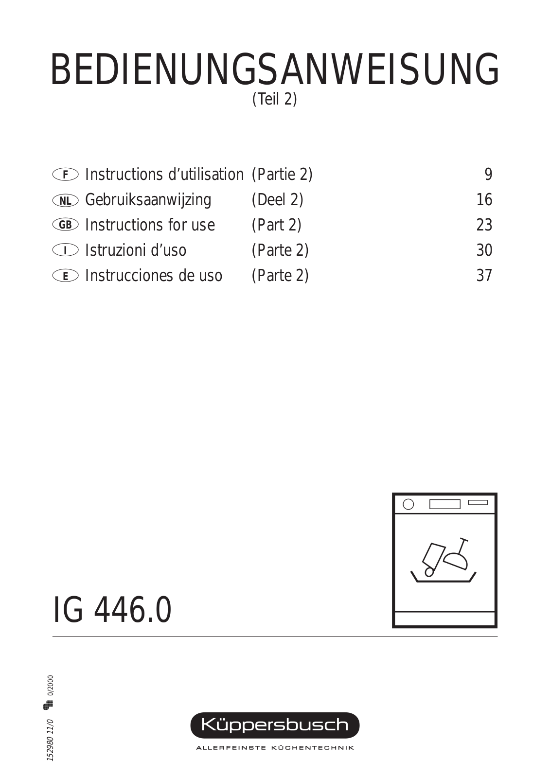 Kuppersbusch IG 446.0 Instruction Manual