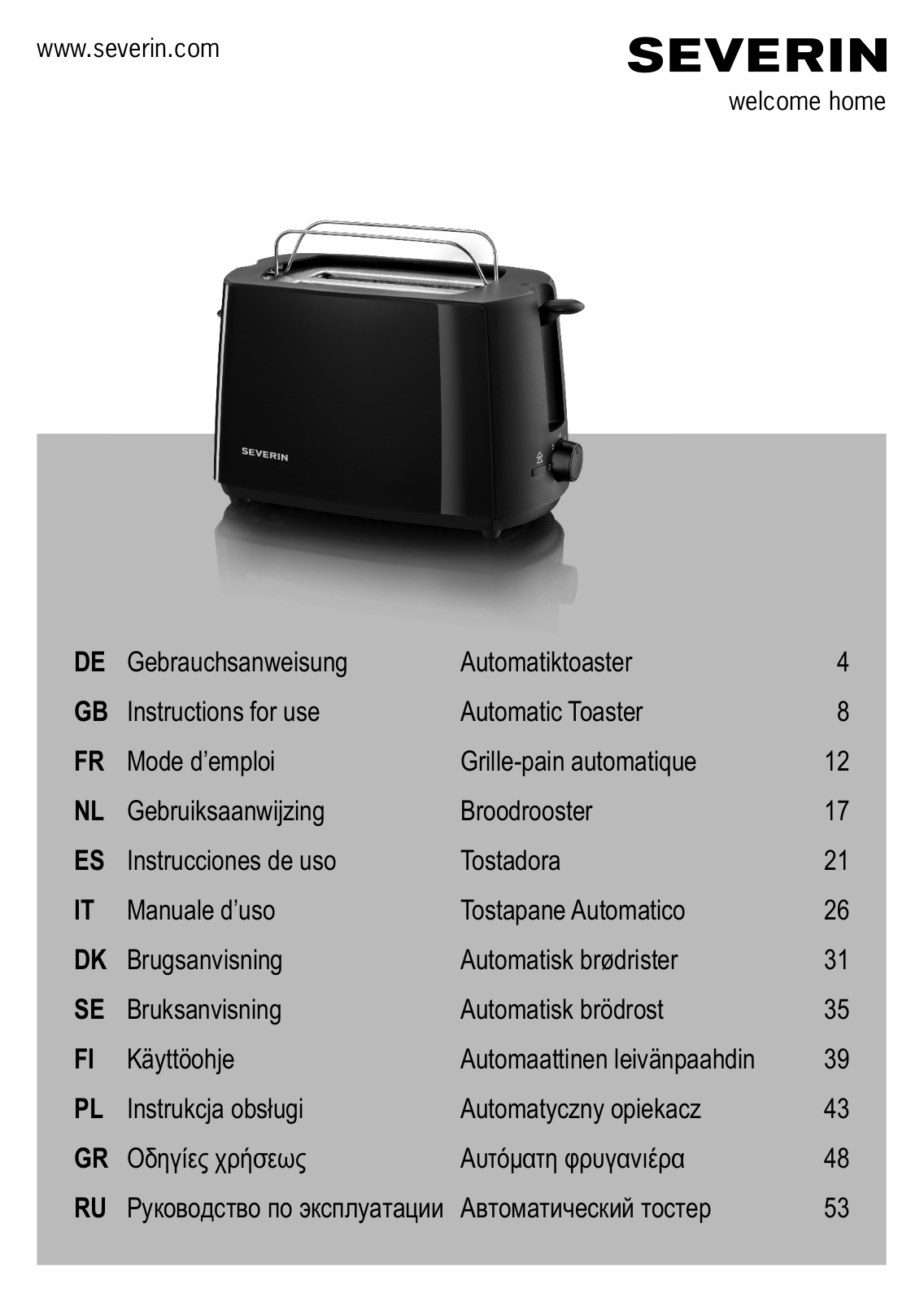 Severin AT2288 User guide