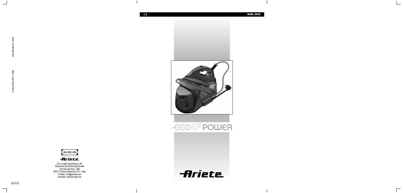 Ariete 6430 User Manual