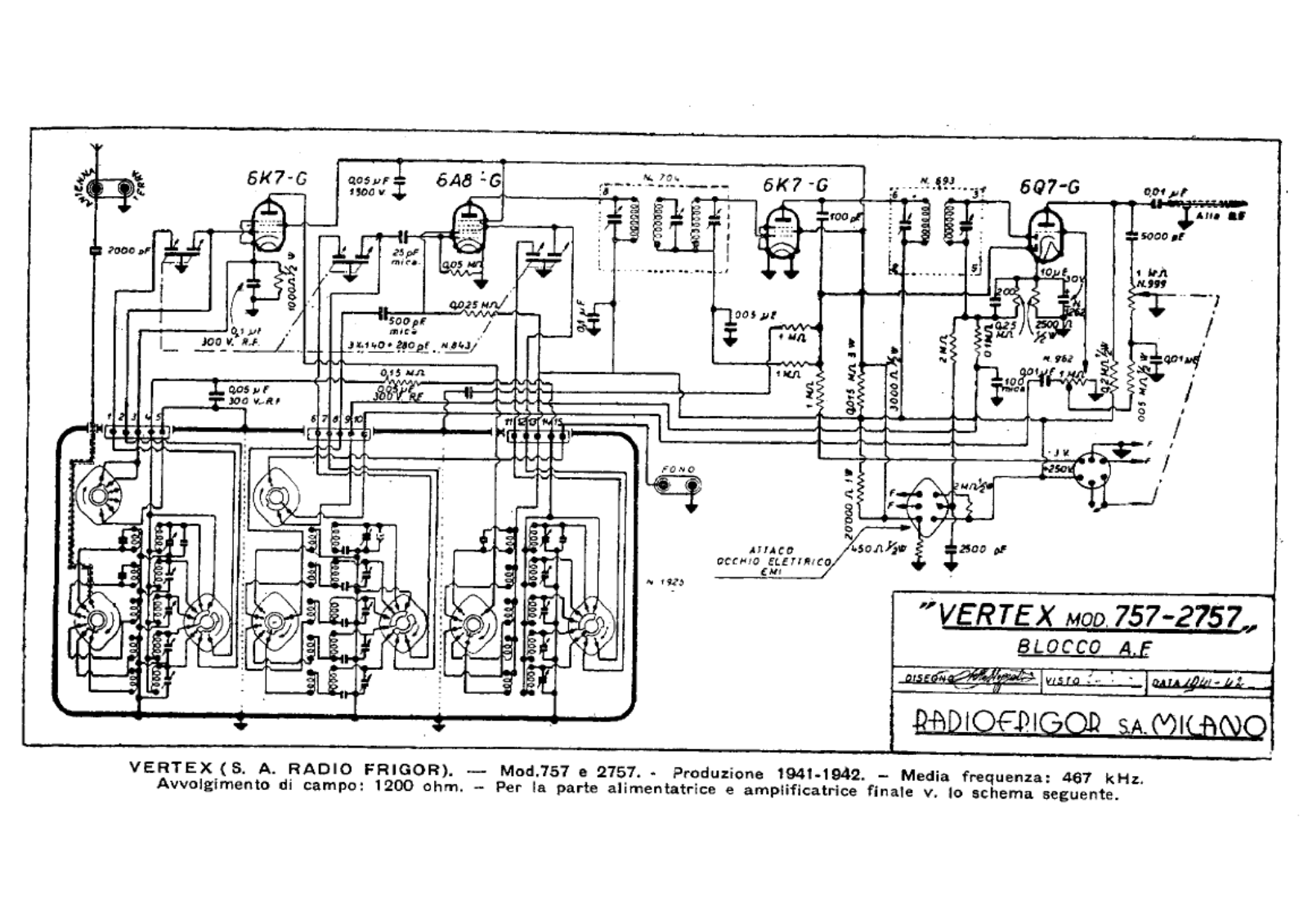 Vertex frigor 757, frigor2757 schematic