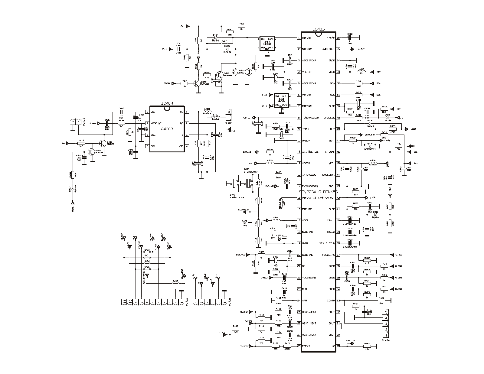 VESTEL AK36 Schematics video processor