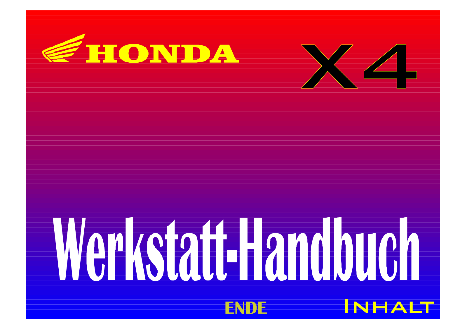 Honda X4 User Manual