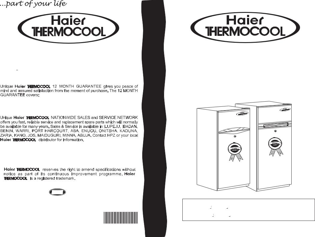 Haier HRF-250E User Manual