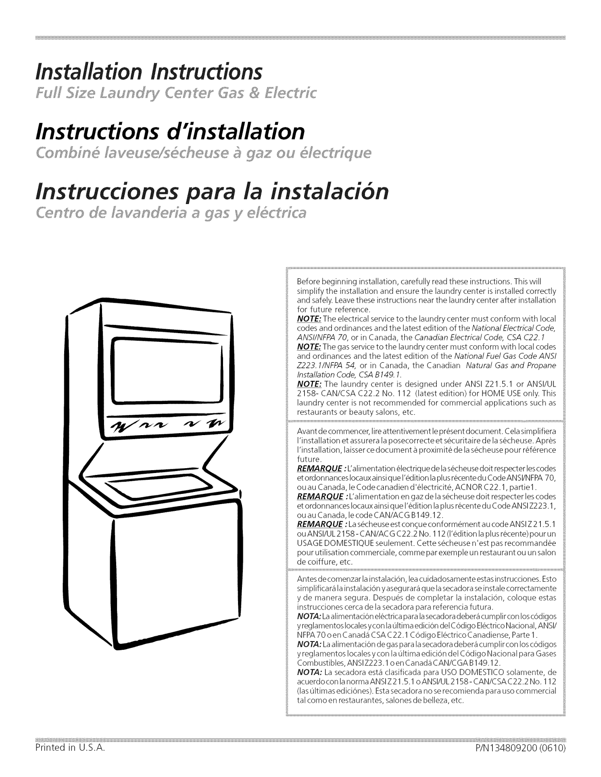 Frigidaire FEX831FS0, FGX831FS0, GLET1031FS0, GLET1142FS0, GLGT1031FS0 Installation Guide - ManualMachine.com
