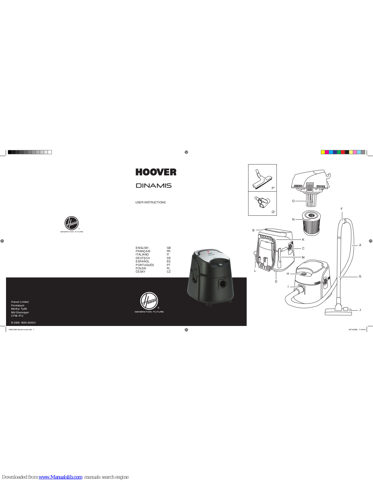 Hoover DINAMIS, WM-FX242ST User Instructions