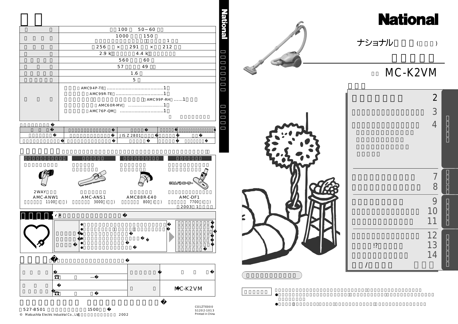 National MC-K2VM User guide