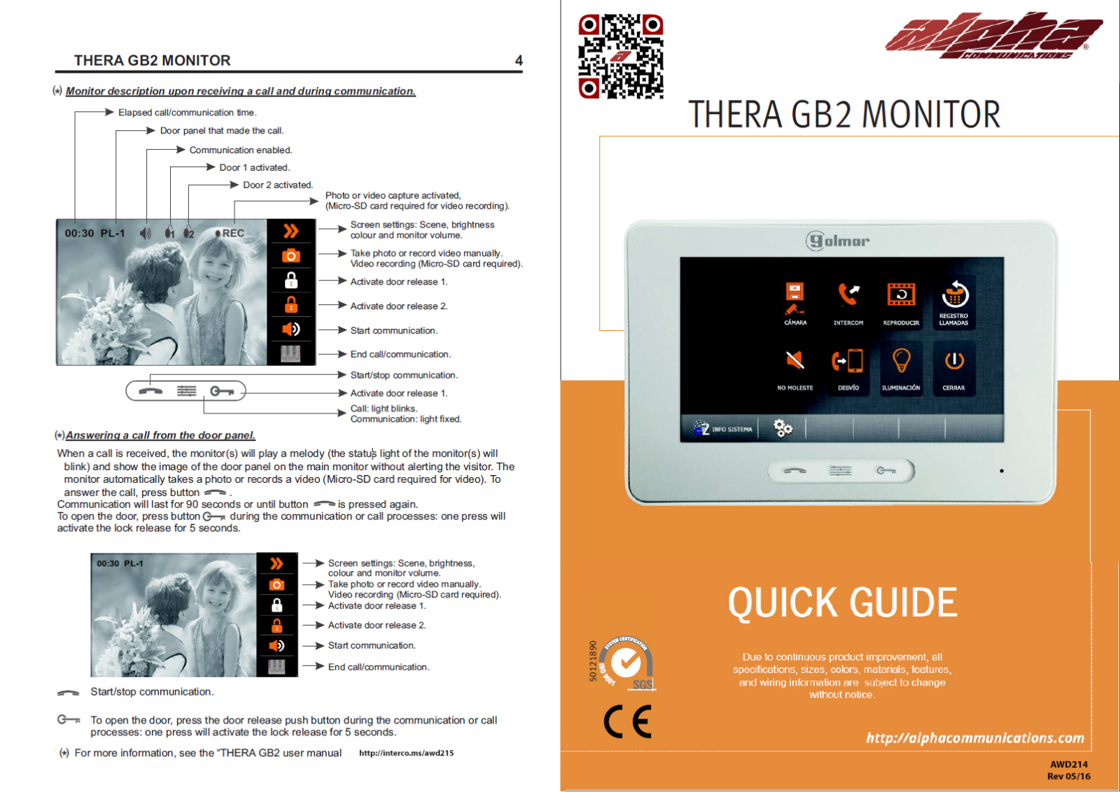 Alpha THERA GB2-H User Manual