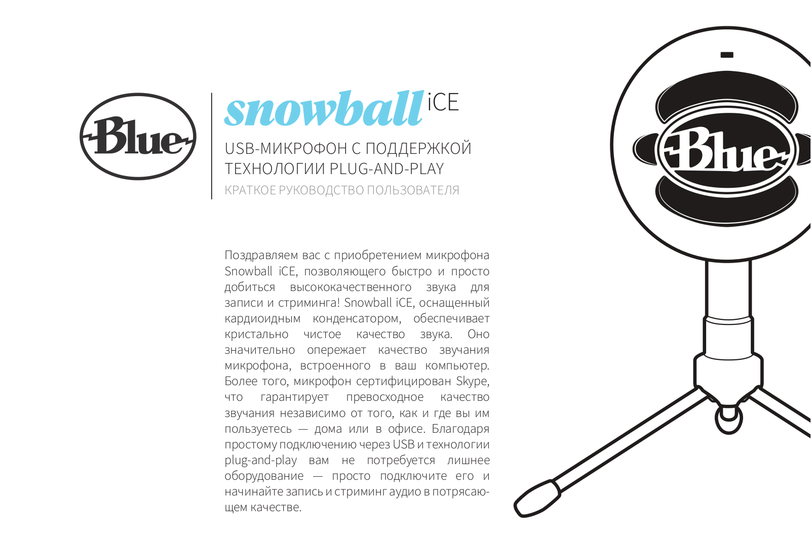 BLUE Snowball Ice User Manual