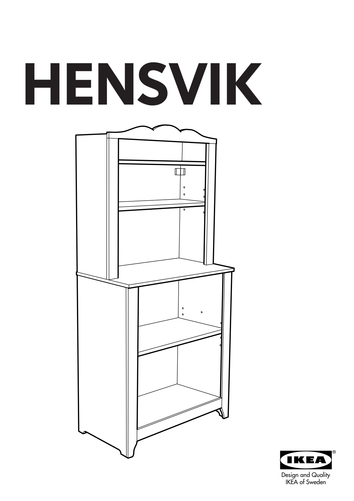 IKEA HENSVIK CABINET W-SHELF UNIT 30X63 Assembly Instruction