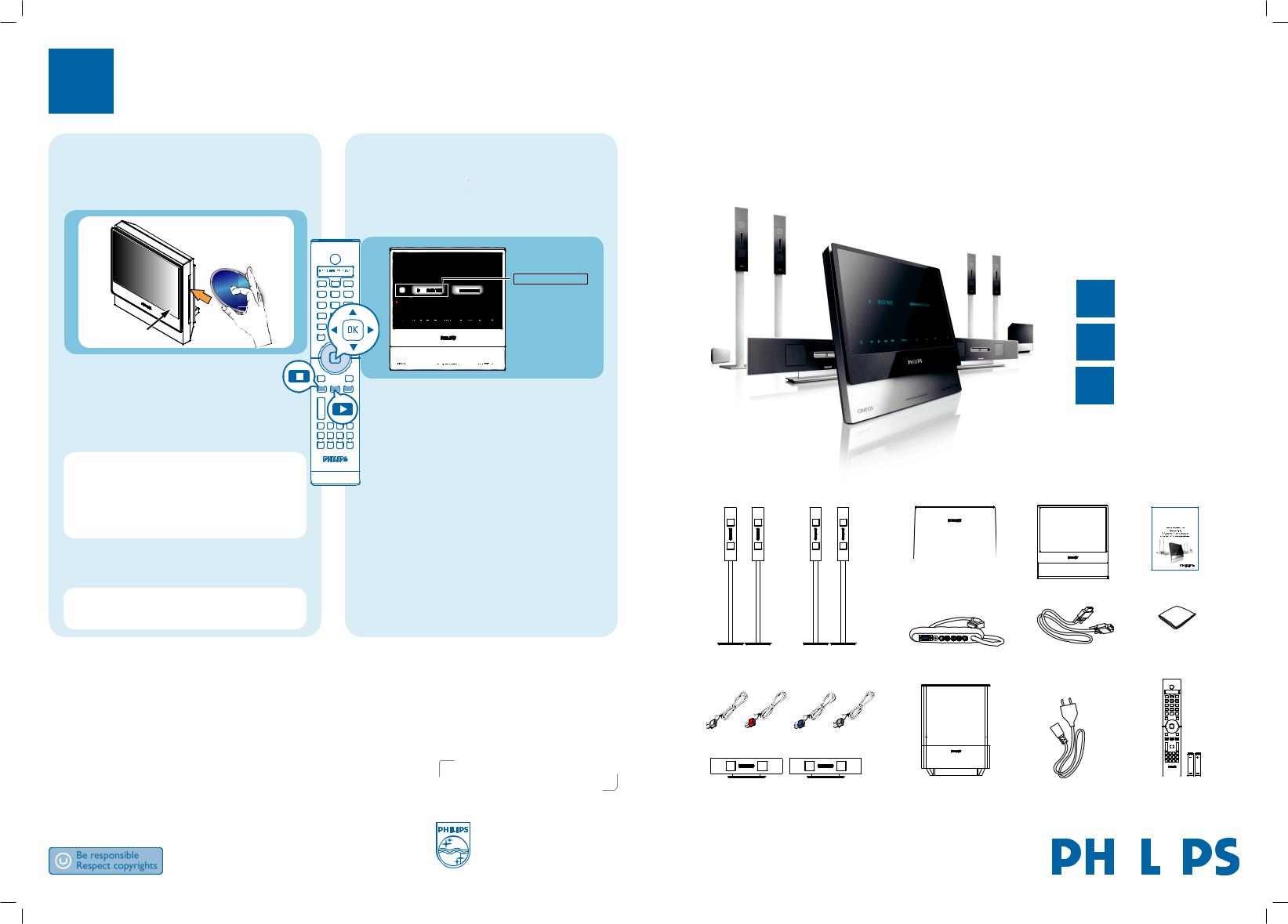 Philips HTS9800W Getting Started Guide