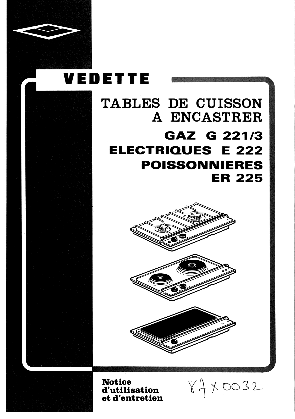 Vedette g 221/3, er225 User Manual