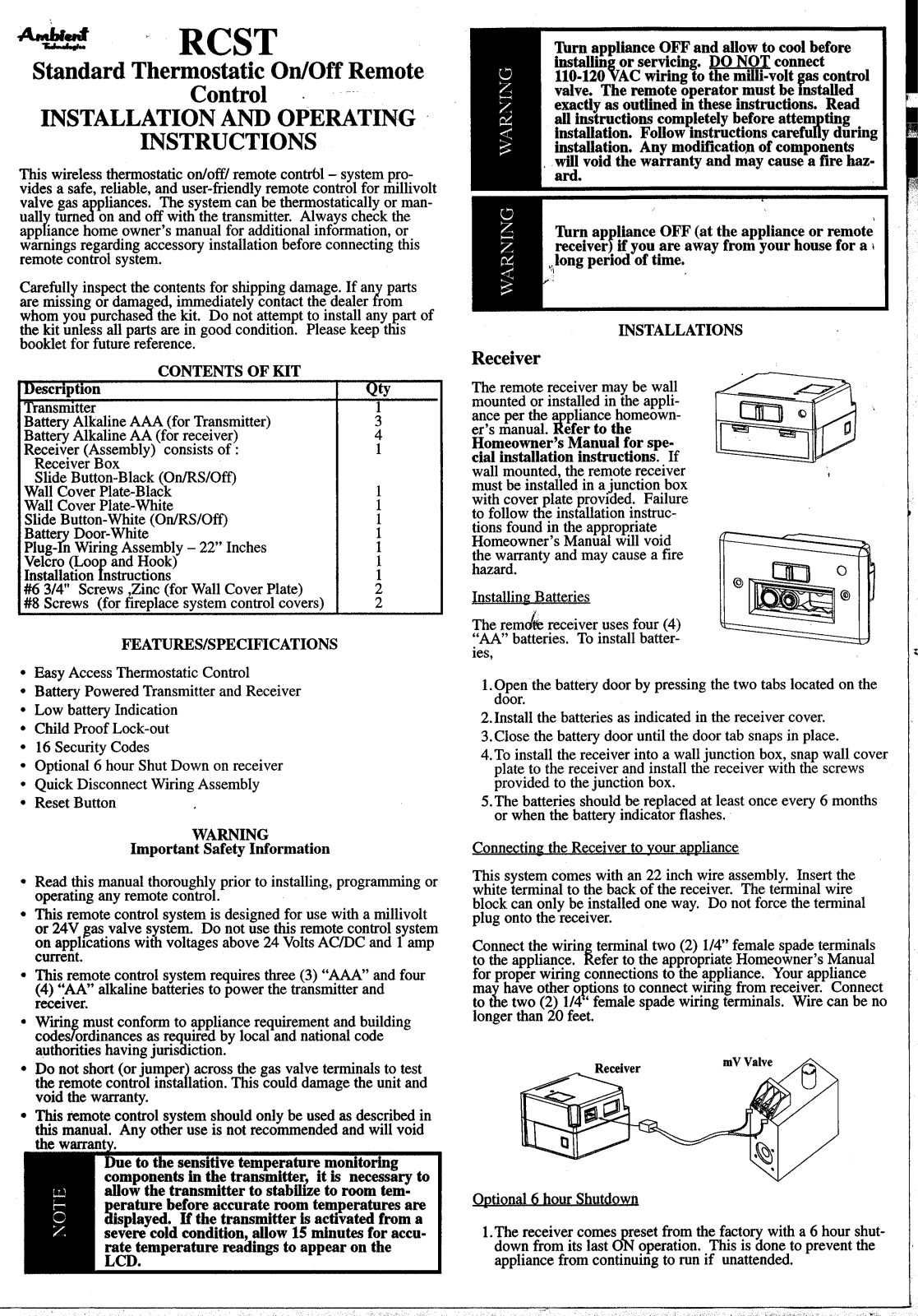Computime RCST TX, RB User Manual - ManualMachine.com